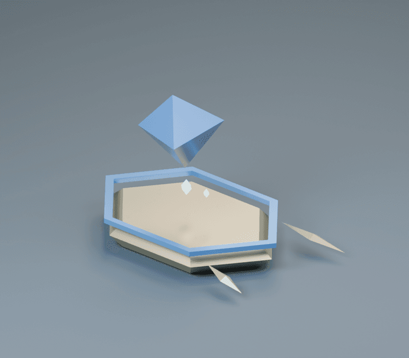 Bearer render, reverse view