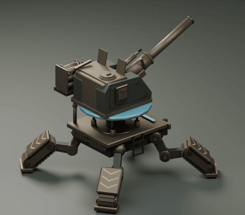 Bombard, deployed mode, reverse view