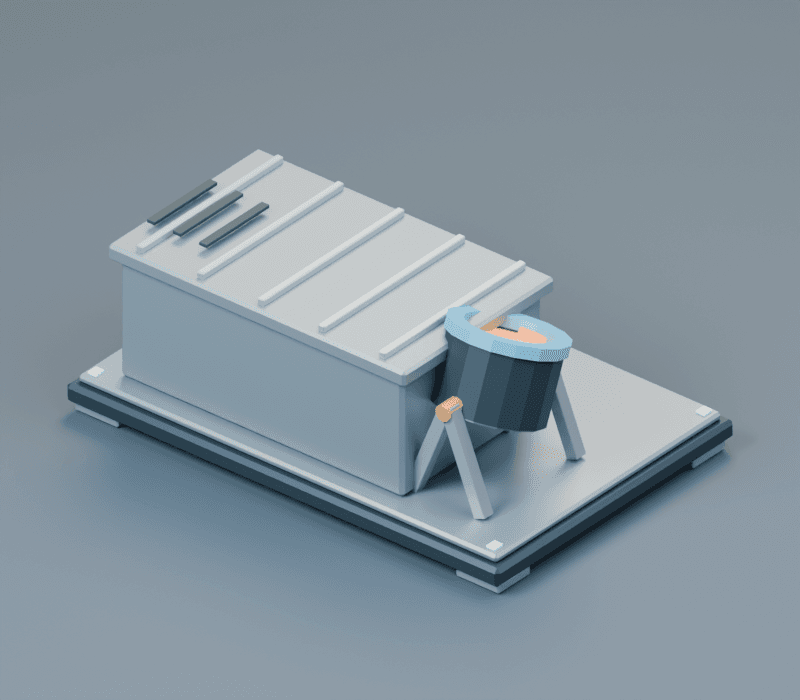 Forge render, reverse view