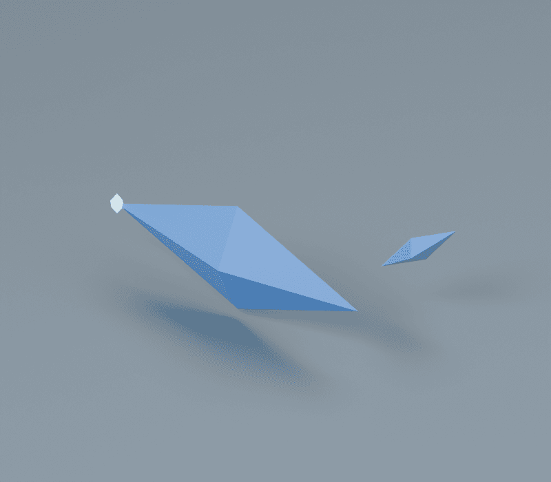 Glint render, reverse view