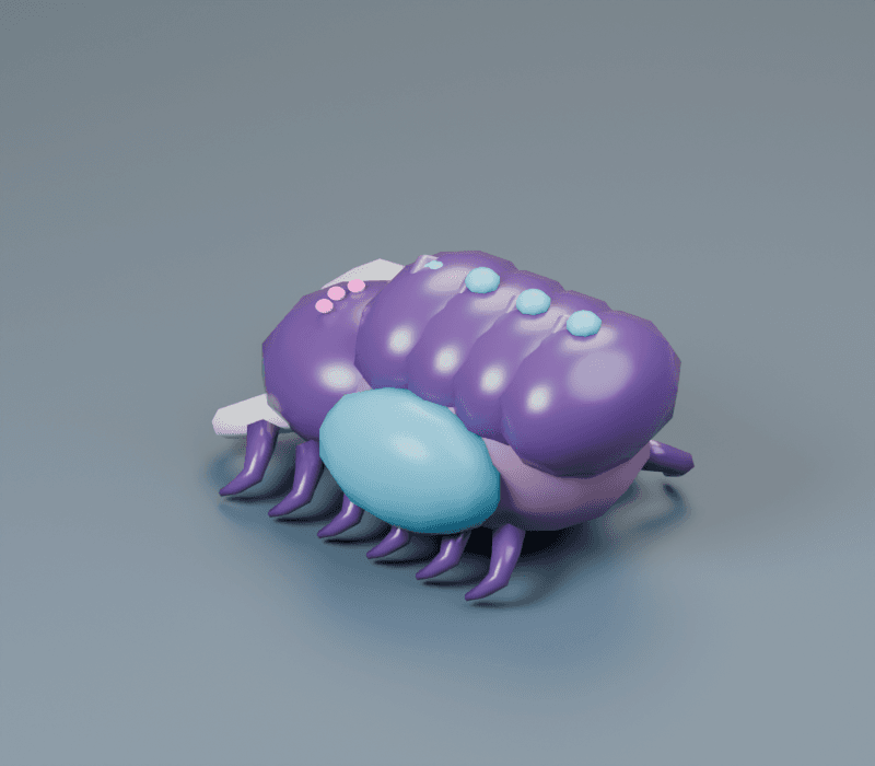 Grub render, reverse view