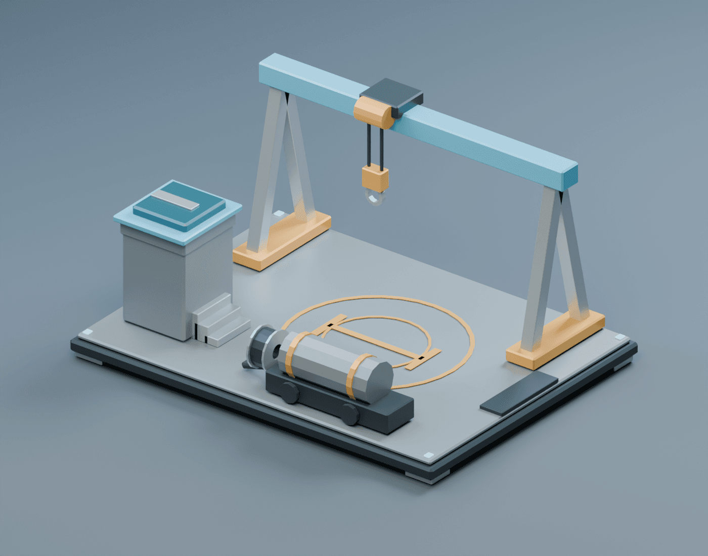 Launch Cradle render