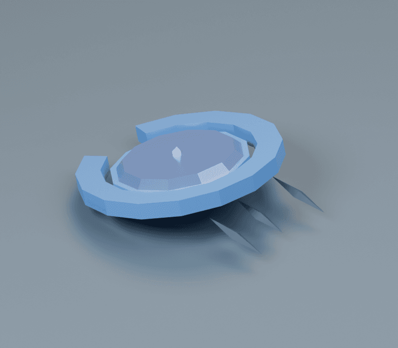 Lens render, reverse view
