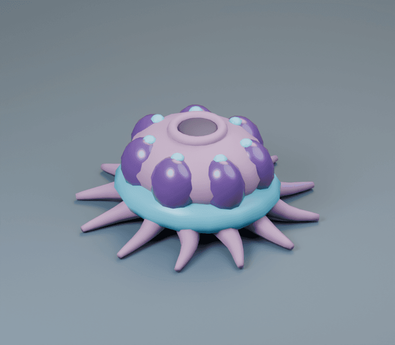 Polyp render, reverse view