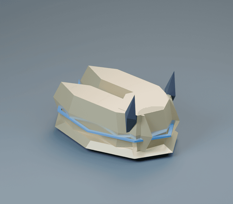 Reliquary render, reverse view