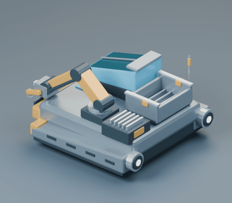 Rigger render, reverse view