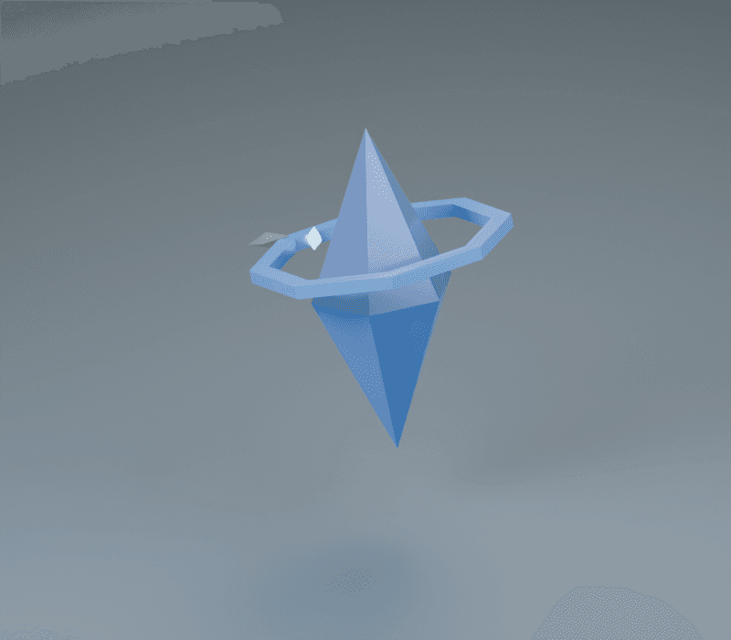 Shard render, reverse view