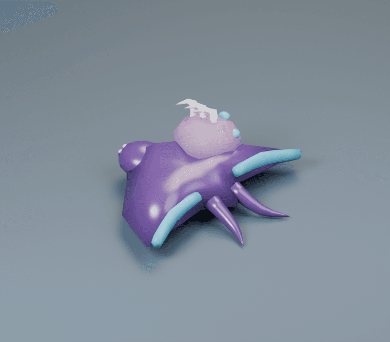 Skate render, reverse view