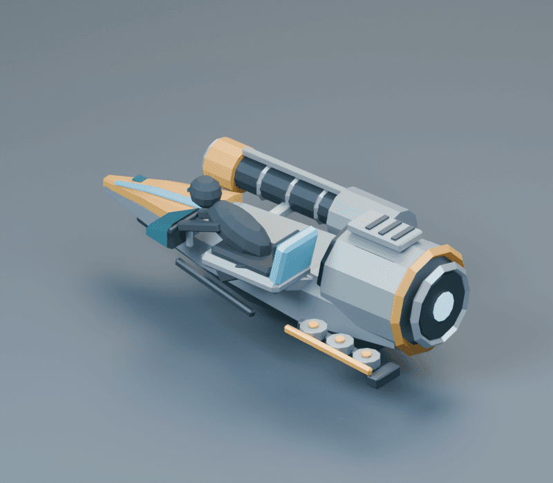 Skimmer render, reverse view