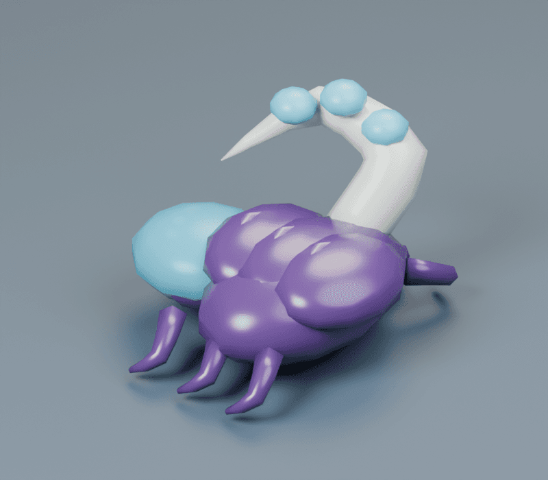 Skitter render, reverse view