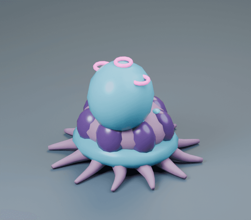 Spore Polyp render, reverse view