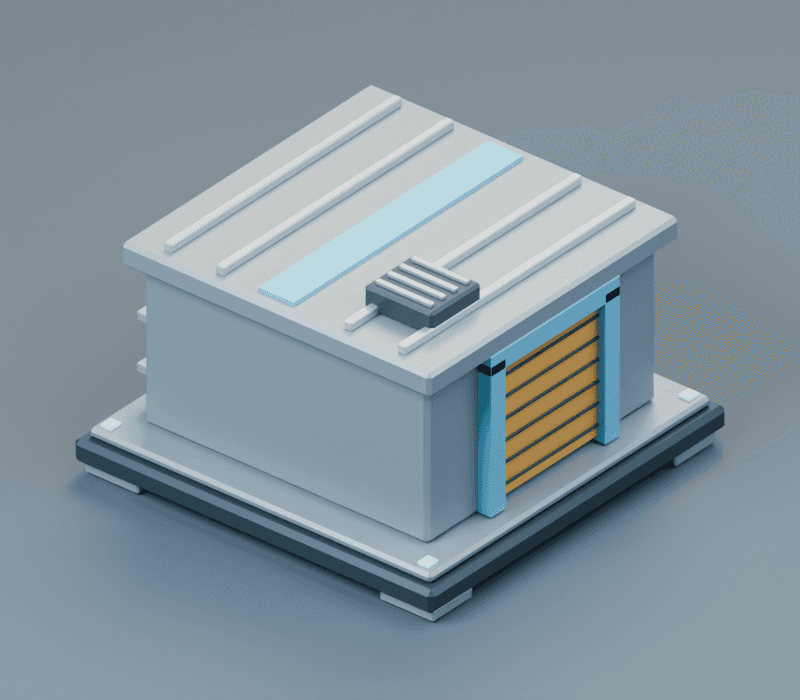 Tool Crib render, reverse view