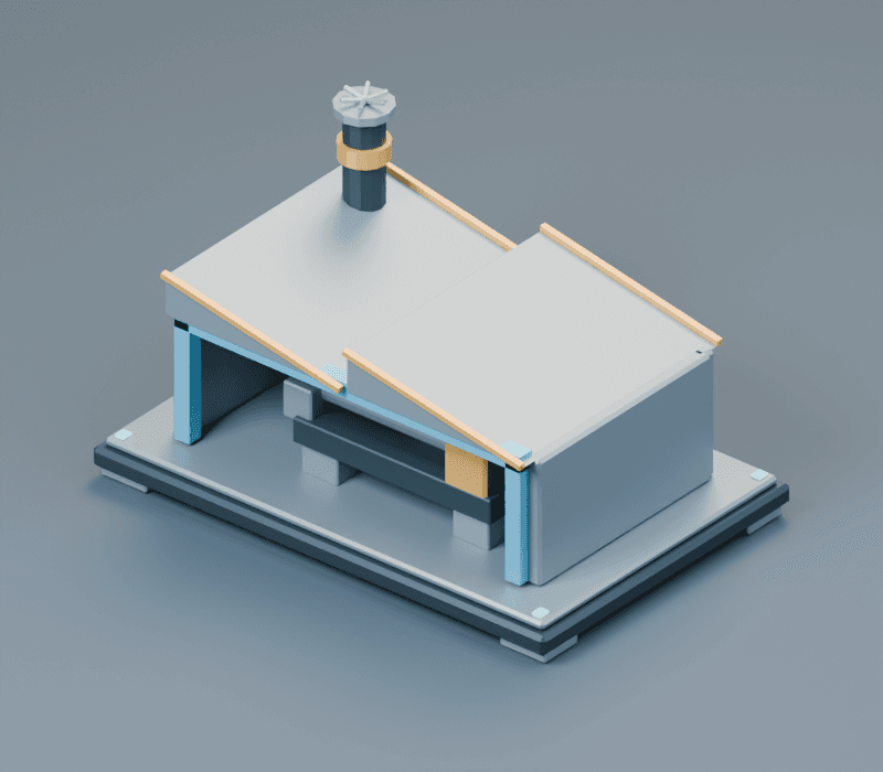 Workshop render, reverse view
