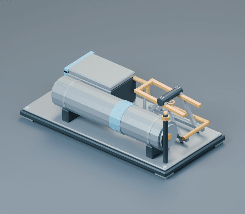 Gas Rig render, reverse view