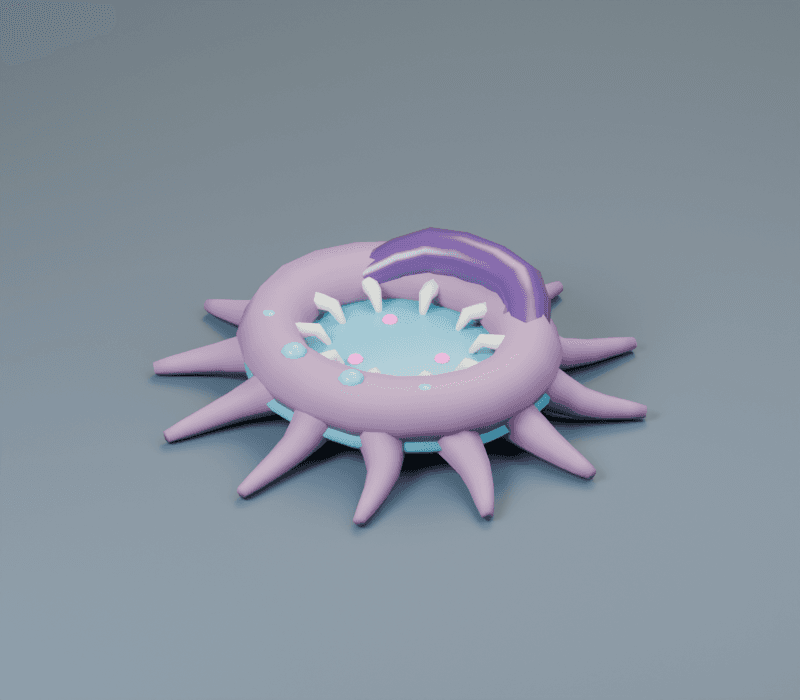 Gullet render, reverse view