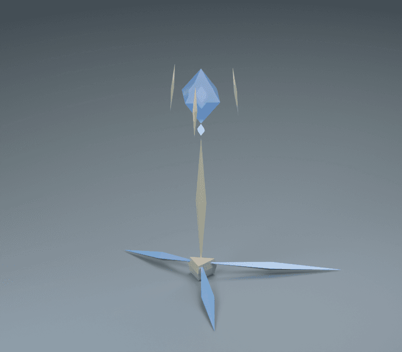 Lantern render, reverse view