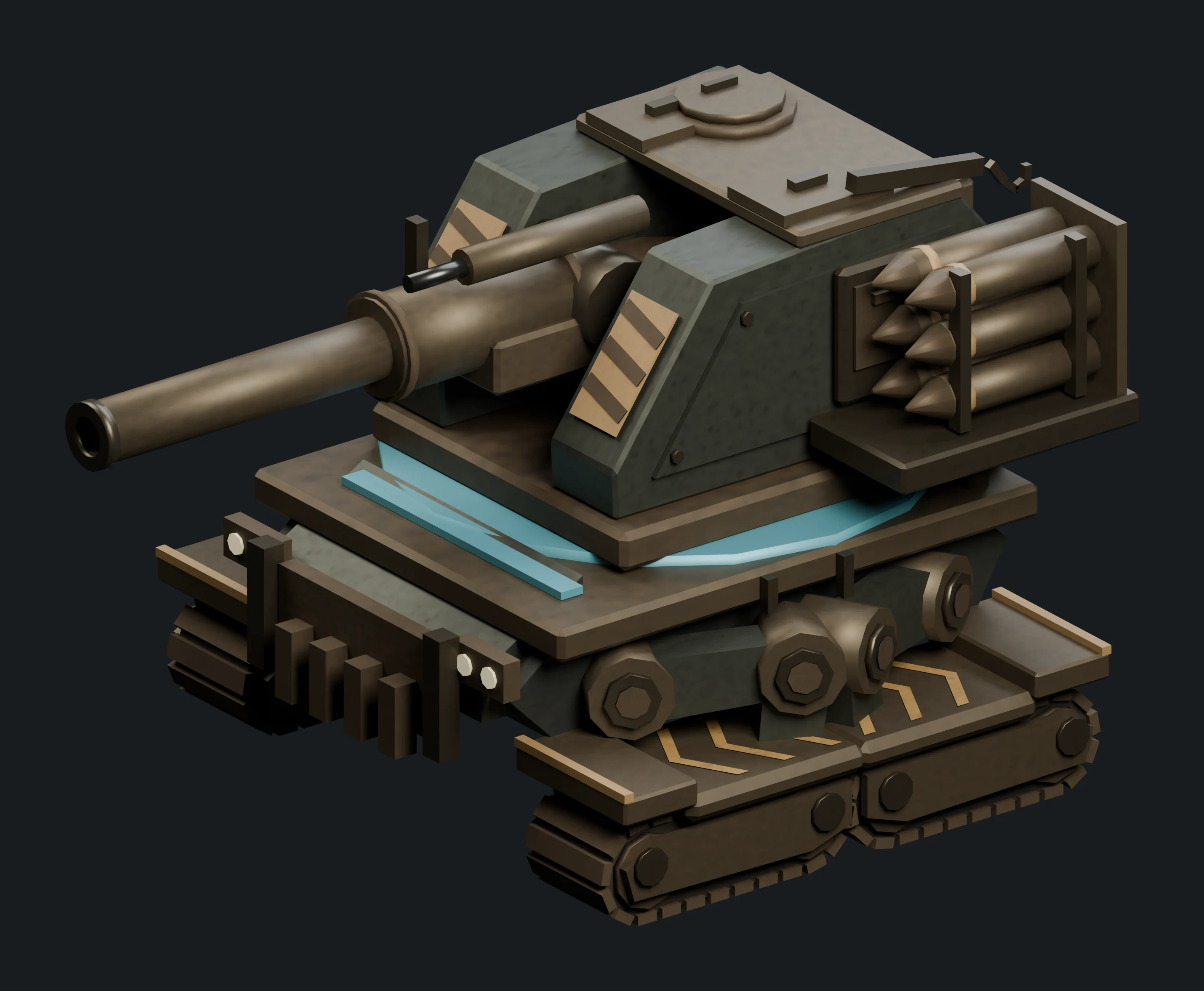 Bombard in mobile mode, front three-quarter view